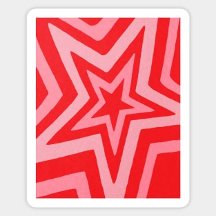 Star, Abstract print, Mid century art Sticker